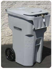 64 galllon secure shred bin.